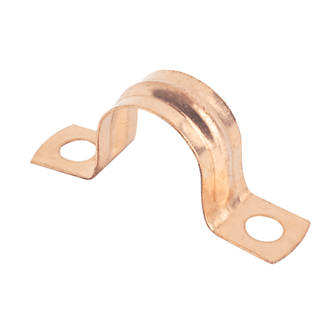 Image of 15mm Pipe Clips Copper 10 Pack 
