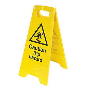 Image of Caution Trip Hazard A-Frame Safety Sign 600mm x 290mm 