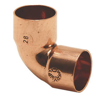 Image of Endex Copper End Feed Equal 90Â° Elbow 28mm 