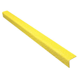 Image of COBA Europe Yellow GRP Slip Resistant Stair Nosing 1000mm x 55mm x 55mm 