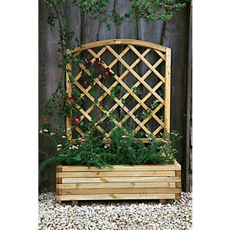Image of Forest Toulouse Rectangular Planter Natural Timber 1000mm x 400mm x 1350mm 