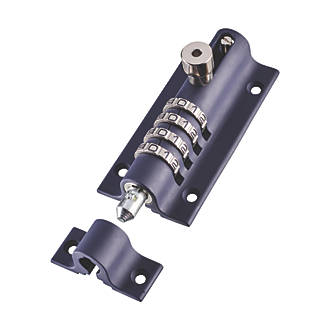 Image of Squire Die-Cast Steel Combination Locking Bolt 120mm Dark Blue 