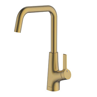 Image of Clearwater Azia Battery-Powered Single Lever Monobloc Tap with Sensor Operation Brushed Brass 