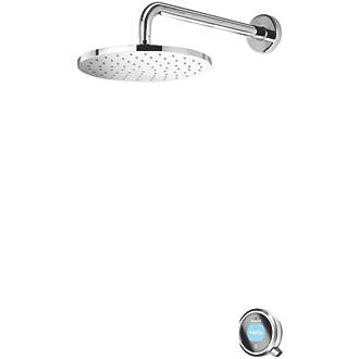 Image of Aqualisa Q HP/Combi Rear-Fed Black / Chrome Thermostatic Smart Shower 