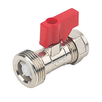 Image of Compression Washing Machine Valve With Check Valve 15mm x 3/4" 