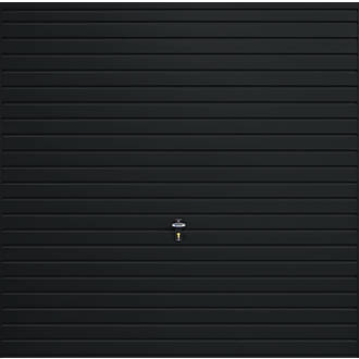 Image of Gliderol Horizontal 7' 6" x 7' Non-Insulated Frameless Steel Up & Over Garage Door Jet Black 
