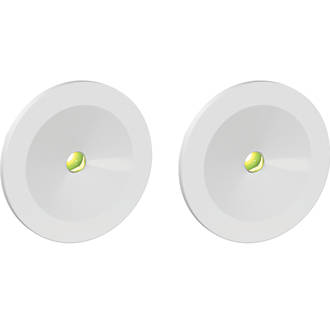 Image of 4lite Tilt Cylindrical Recessed Non-Maintained Emergency LED Emergency Downlight White 2W 110lm 50mm 2 Pack 