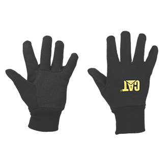 Image of CAT Jersey Gloves with Microdot Palms Black Large 