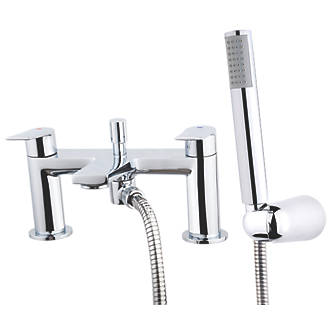 Image of Swirl Ciao Deck-Mounted Bath Shower Mixer Chrome 