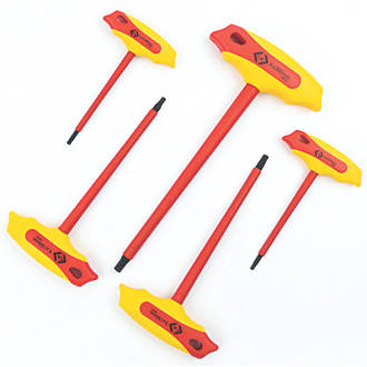 Image of C.K Metric VDE Insulated T-Handle Hex Key Set 5 Pieces 