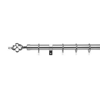 Image of Universal Metal Extendable Curtain Pole Polished Chrome 25 / 28mm x 1.8-3.2m 