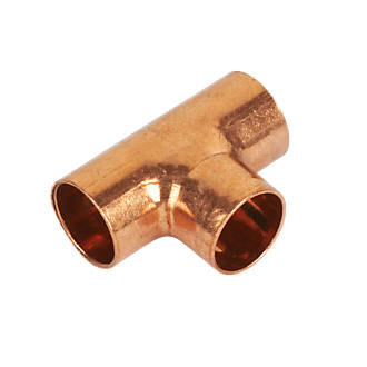 Image of Endex Copper End Feed Equal Tees 15mm 10 Pack 