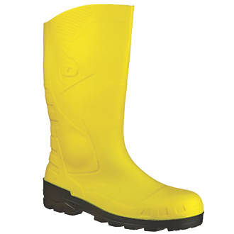 Image of Dunlop Devon Safety Wellies Yellow Size 11 