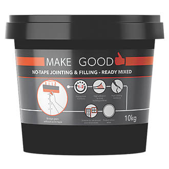 Image of Make Good MGPRPLN025 No Tape Jointing & Filling Ready Mixed Compound White 10kg 
