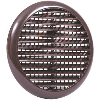 Image of Map Vent Fixed Louvre Vent with Flyscreen Brown 145mm x 145mm 
