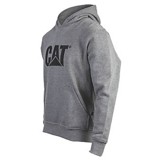 Image of CAT Trademark Hooded Sweatshirt Heather Grey X Large 46-48" Chest 