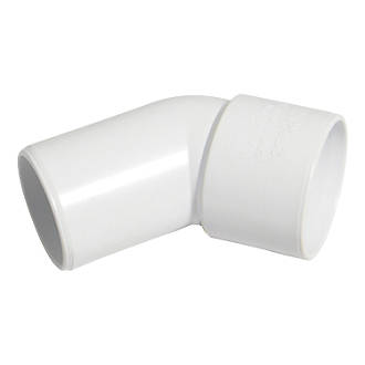 Image of FloPlast Solvent Weld Conversion Bend 135Â° White 40mm 5 Pack 