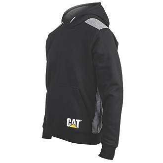 Image of CAT Logo Panel Hooded Sweatshirt Black XXX Large 54-56" Chest 