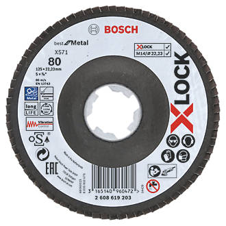 Image of Bosch X-Lock Flap Disc 125mm 80 Grit 