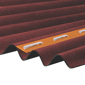 Image of Corrapol-BT AC110RE Corrugated Bitumen Roof Sheet Red 2000mm x 930mm 