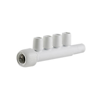 Image of Hep2O Plastic Push-Fit Reducing 4-Port Closed Spigot Manifold 22 x 10mm 