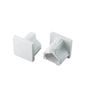 Image of Tower Mini Trunking End Cap 16mm x 16mm 2 Pack 