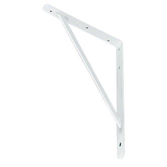 Image of Heavy Duty Industrial Brackets White 395mm x 270mm 2 Pack 