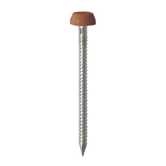 Image of Timco Polymer-Headed Pins Clay Brown 6.4mm x 30mm 0.22kg Pack 