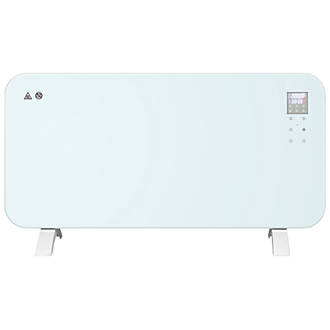 Image of TCP Freestanding or Wall-Mounted Smart Wi-Fi Glass Panel Heater White 1.5kW 