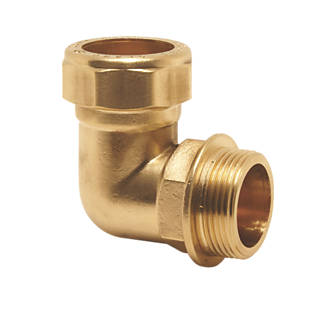 Image of Pegler PX45 Brass Compression Adapting 90Â° Male Elbow 28mm x 1" 