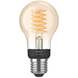 Image of Philips Hue LED Decorative ES Virtual Filament Smart Bulb Warm White 7W 550Lm 