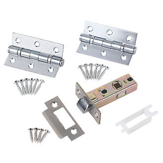 Image of Smith & Locke Fire Rated Latch Pack Satin Chrome 