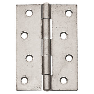 Image of Self-Colour Fixed Pin Butt Hinges 100mm x 72mm 2 Pack 