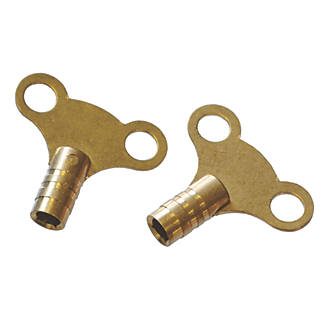 Image of Faithfull Brass Radiator Keys 2 Pack 