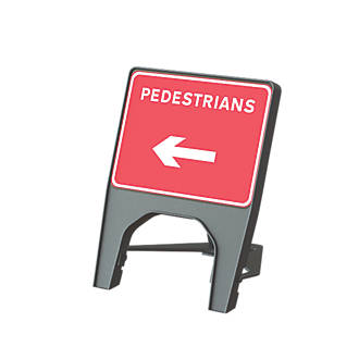 Image of Melba Swintex Q Sign Rectangular "Pedestrian Left" Traffic Sign 610 x 775mm 