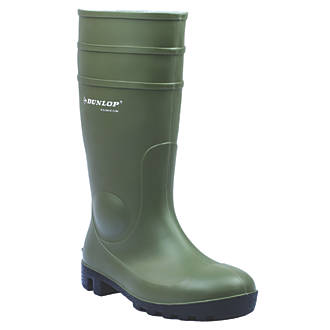 Image of Dunlop Protomastor 142VP Safety Wellies Green Size 3 