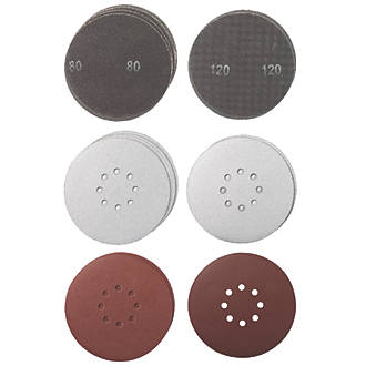 Image of Einhell Grille Sanding Disc Set Assorted 225mm 80 & 120 Grit 15 Pack 