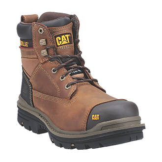 Image of CAT Gravel Safety Boots Beige Size 10 