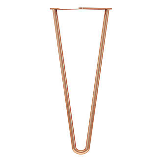 Image of Rothley 2-Pin Hairpin Worktop Leg Polished Copper 350mm 
