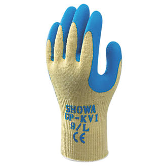 Image of Showa GP-KV1 Cut-Resistant Gloves Yellow/Blue Medium 