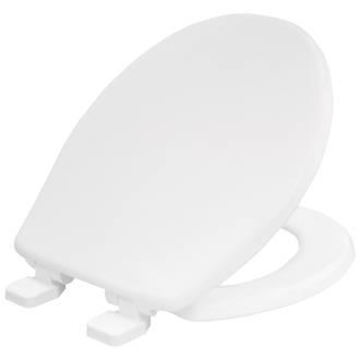 Image of Carrara & Matta York Soft-Close Sta-Tite Toilet Seat Thermoplastic White 