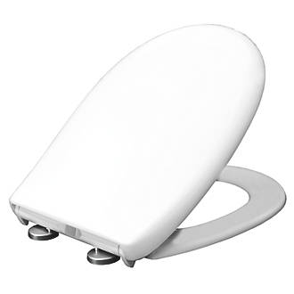 Image of Carrara & Matta Parma Soft-Close with Quick-Release Toilet Seat Thermoset Plastic White 