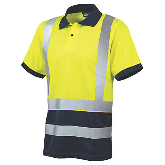 Image of Tough Grit High Visibility Polo Yellow / Navy XX Large 53Â½" Chest 