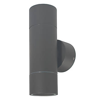 Image of 4lite Outdoor GU10 Up/Down Wall Light Graphite 