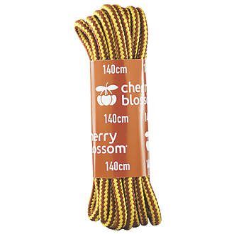 Image of Cherry Blossom Chunky Cord Laces Round Yellow / Tan 1.4m 