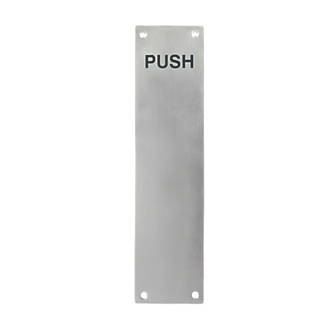 Image of Fire Rated 'Push' Finger Plate Aluminium 76mm x 305mm 