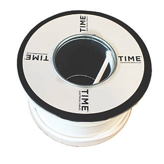 Image of Time 2182Y White 2-Core 0.75mmÂ² Flexible Cable 50m Drum 