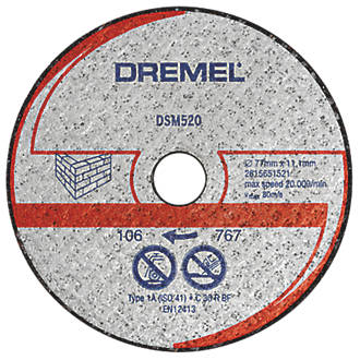 Image of Dremel DSM520 Masonry/Stone Compact Saw Cutting Wheel 3" 