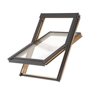 Image of Tyrem M6A Manual Centre-Pivot Lacquered Natural Pine Timber Roof Window Clear 780 x 1180mm 