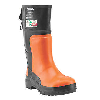 Image of Oregon Yukon Safety Chainsaw Wellies Orange / Black Size 6.5 